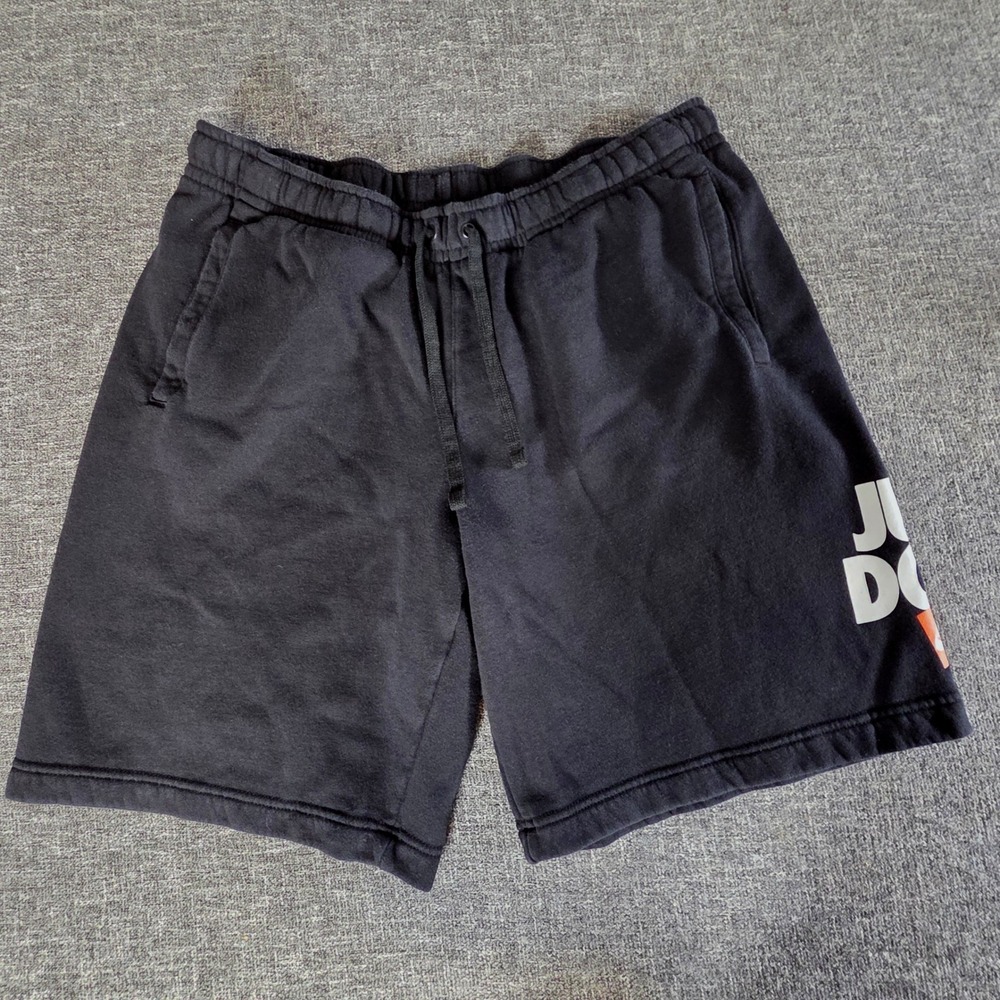 Nike Just Do It Fleece Shorts Mens XL Black JDI Logo Drawstring CN9590-010